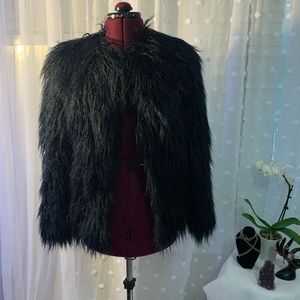 Midnight Blue Faux Fur Jacket